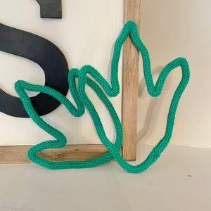 Dinosaur Footprint Wall Hangings-Set of 2 Knitted Wire Signs-Child’s room, nursery, kid’s room decor