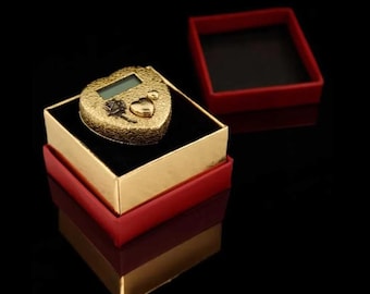 Bronze Dhikr Counter Ring – Digital Tasbih Finger Counter for Prayer, Zikr, Eid, Ramadan Gift