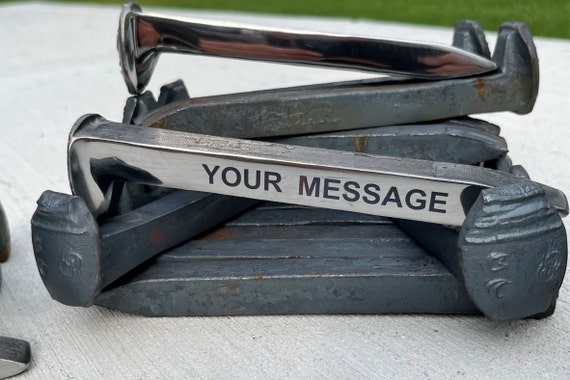 Personalized Engraved Railroad Spike Cleaned Sanded - Etsy