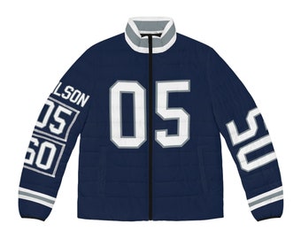 Custom Dallas Name & Number Taylor's Game Day Men's Puffer Jacket/ Coat