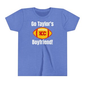 Go Taylor&#39;s Boyfriend Swift and Kelce Football Youth Short Sleeve Tee