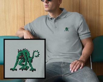 Chupacabra Shirt, Cryptid Shirt, Cryptid Men's Polo, Goat-Sucker Shirt, Cryptozoology Shirt, Paranormal Supernatural Creature Shirt