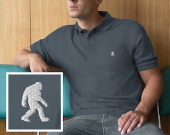Bigfoot Shirt for Men, Sasquatch Shirt, Funny Golf Shirt, Bigfoot Polo, Sasquatch Golf Shirt, Yeti Shirt, Father's Day Shirt Gift