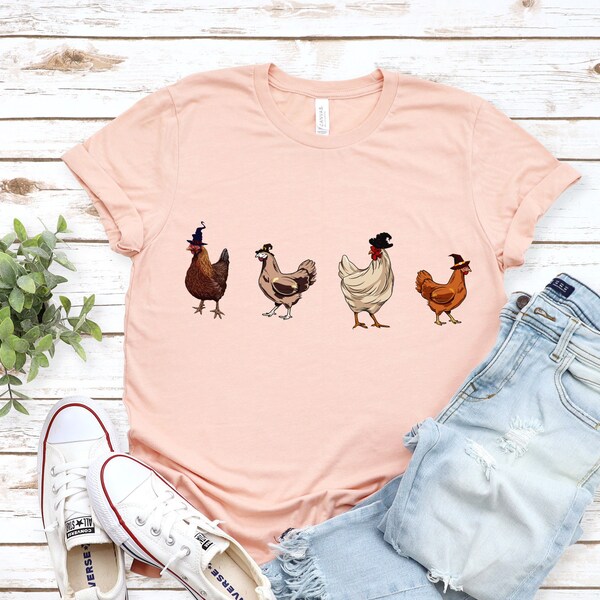 Chicken Halloween Shirt, Funny Halloween Tee, Witchy Shirt, Chicken Lover Gift, Cute Chickens Shirt, Chicken Mom Shirt, Spooky Chickens
