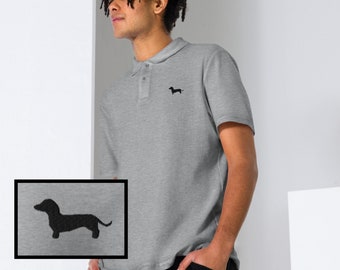 Dackel Polo Shirt, Doxie Hund Shirt für Männer, Dackel Shirt, Hunde Liebhaber Shirt, Dad Polo Shirt, Doxie Hund Papa Shirt Geschenk