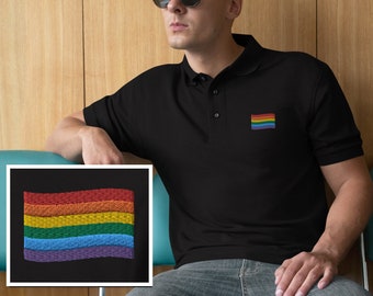 Pride Flag Shirt, Pride Polo, Rainbow Flag Shirt, LGBT Flag Shirt, Gay Pride Shirt, Pride Month Shirt, Gay Gift, Pride Flag Shirt, LGBTQIA