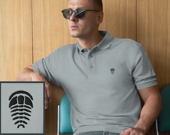 Polo trilobite, chemise fossile, chemise paléontologie, cadeau chemise géologue scientifique, t-shirt de golf drôle, chemise ringard, cadeau professeur de sciences