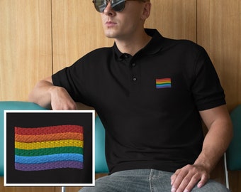 Pride Flag Shirt, Pride Polo, Rainbow Flag Shirt, LGBT Flag Shirt, Gay Pride Shirt, Pride Month Shirt, Gay Gift, Pride Flag Shirt, LGBTQIA