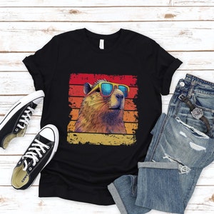 Capybara Shirt, Funny Capybara Shirts for Women Men, Cute Rodent T Shirt, Vintage Capybara Shirt, Retro Capybara Rodent Graphic Tee