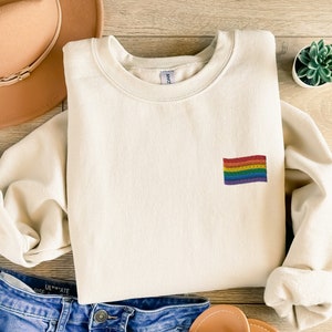 Pride Flag Shirt, Pride Sweater, Rainbow Flag Shirt, Pride Month Shirt, LGBT Shirt, Proud Gay Lesbian Shirt, Gay Ally Shirt, Gay Gift, LGBTQ