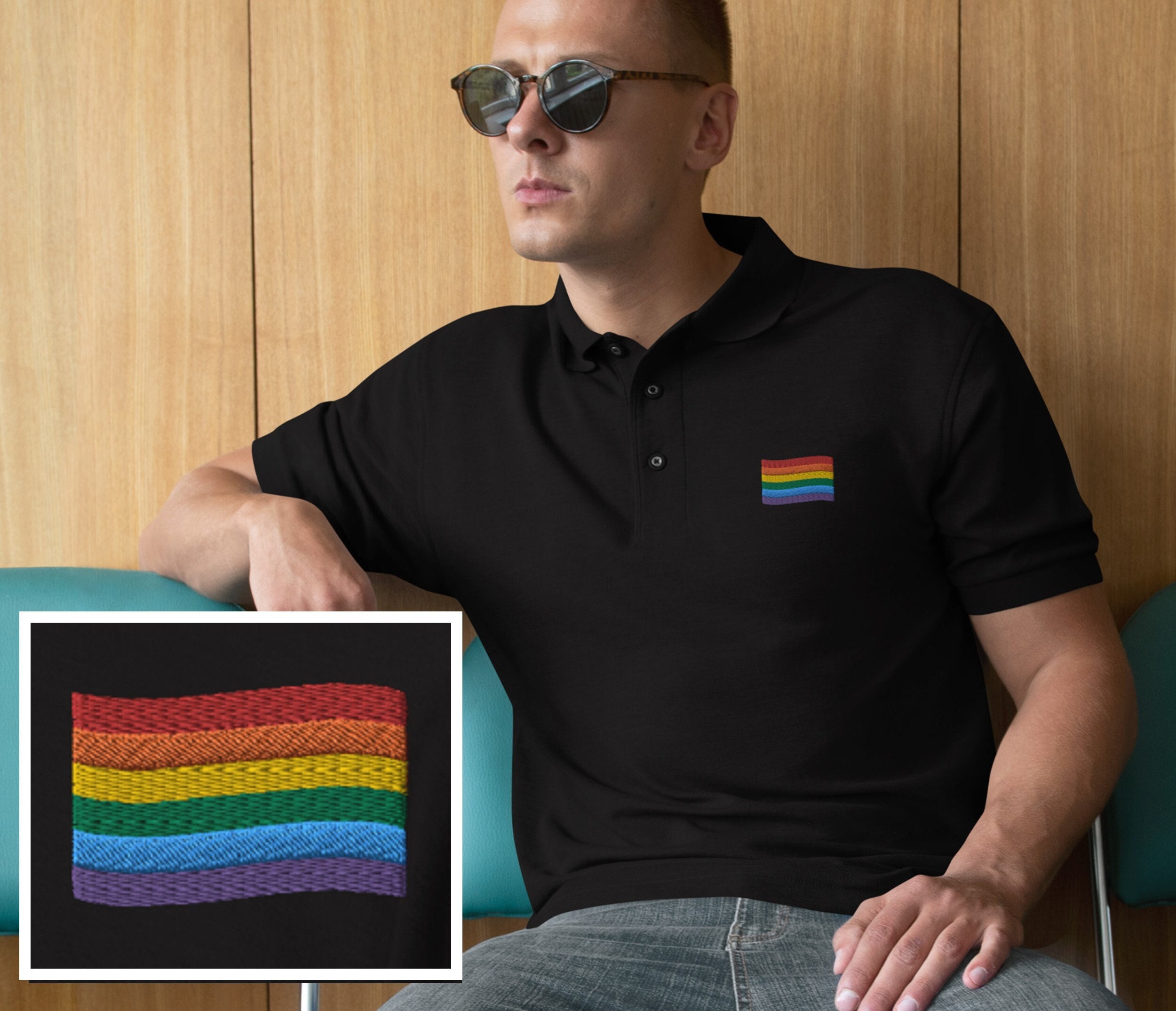 Gay Pride Polo Shirt Etsy
