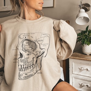 Grey skull shop sweater