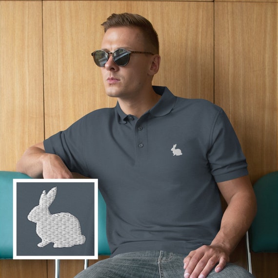 Rabbit Polo Shirt Embroidered Rabbit T shirt Men s Rabbit Lover Gift Rabbit Dad Shirt Bunny Rabbit Owner Gifts Funny Rabbit Shirts Etsy Canada