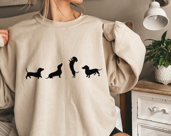 Dachshund Sweatshirt, Doxie Sweater, Cute Wiener Dog Sweat Shirt, Dog Lover Gift, Doxie Mom Sweatshirt, Dog Mom Shirt, Funny Dachshund Gift
