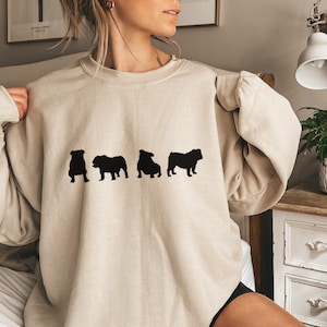 Bulldog Sweatshirt, English Bulldog Sweater, Cute Dog Sweat Shirt, Dog Lover Gift, Bulldog Mom Sweatshirt, Dog Mom Shirt, Funny Bulldog Gift