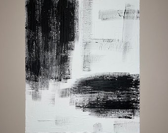 Black and White textured walls art