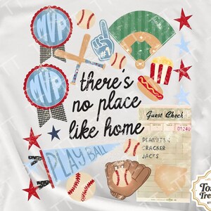 Baseball MVP Design File PNG, Sports Theme T Shirt, Sports Gift, “There’s No Place Like Home” Digital Download - Png file for sublimation an