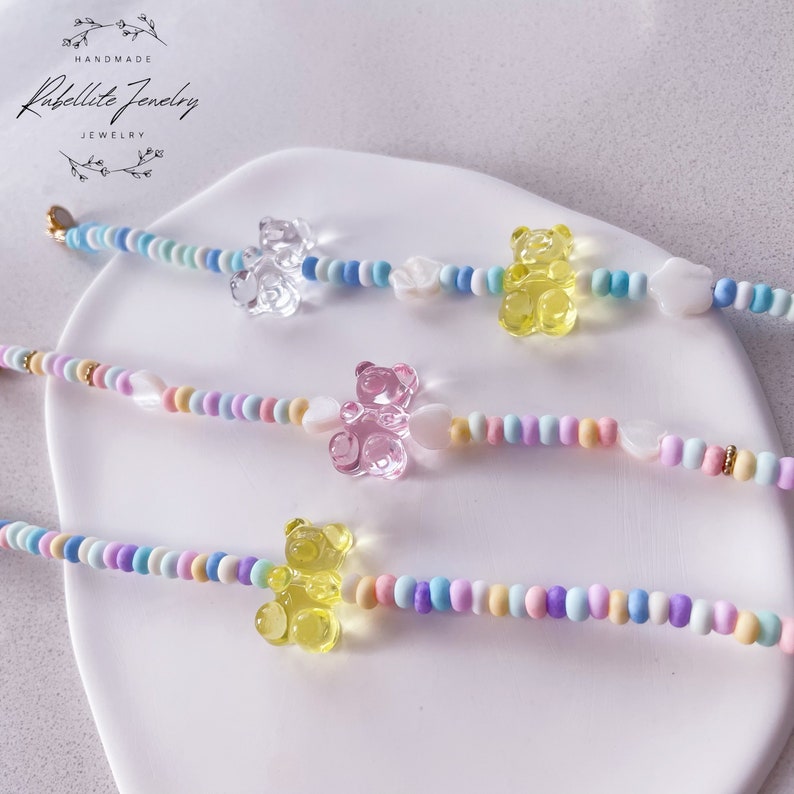 Pastel Gummy Bear Bracelets Cute Bracelets Yummy Sweet Candy Bracelets