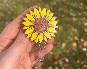 Sunflower Badge Reel, Interchangeable badge reels
