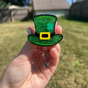Bobine d'insigne pour chapeau de Saint-Patrick, bobine d'insigne de galettes de saint, bobine d'insigne interchangeable, bobine d'insigne de vacances