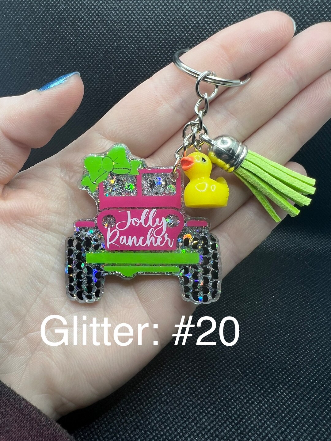 Off Road W/ Bow Keychain, Customize Keychain Etsy