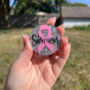 Hope-badgehaspel verwisselbaar, jager-badgehaspel, Survivor-badgehaspel verwisselbaar, Brest Cancer Awareness-badgehaspel