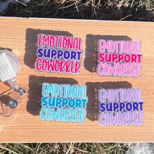 Emotional Support Coworker Badge Reel austauschbar, lustige Badge Reel, Gesundheit Badge Reel, lustiges Geschenk für Coworker