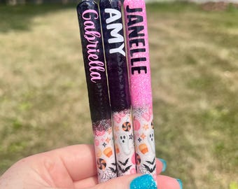 Halloween Custom Glitter Resin Pen, Refillable Injoy Gel Pen