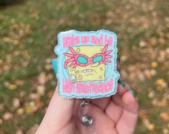 Grappige verwisselbare badgehaspel met veel onderhoud: glitter ID-houder, verpleegkundige/leraar-accessoire