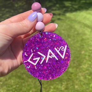 God is Greater Glitter autobedel: achteruitkijkspiegelaccessoire