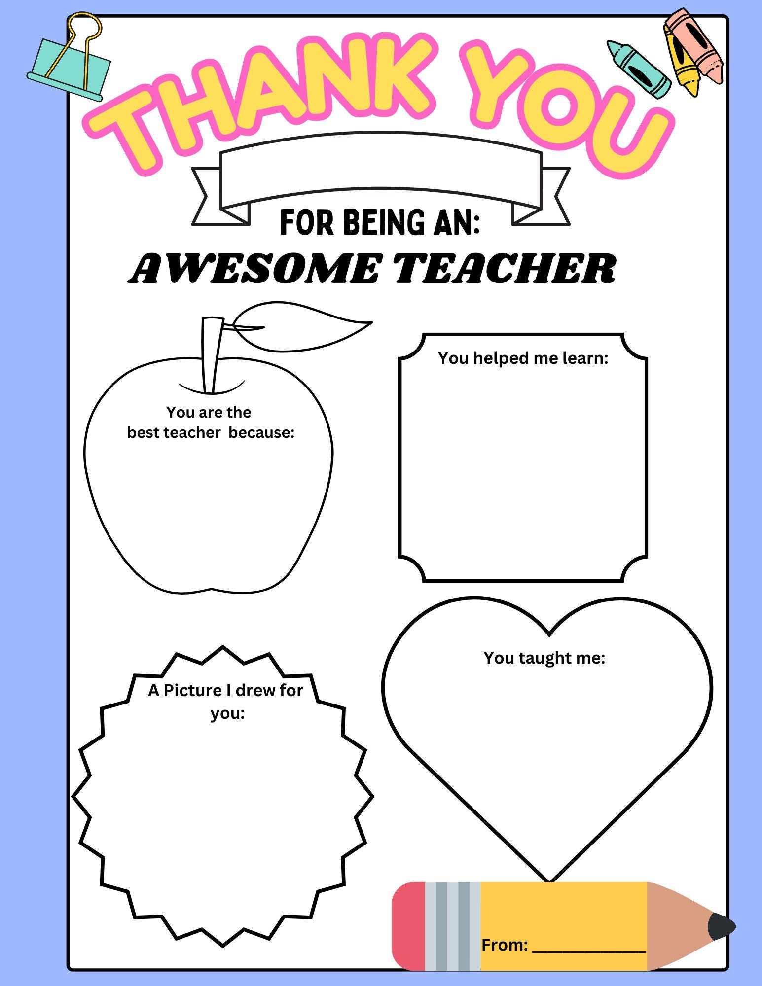 Teacher Appreciation Downloads - Etsy