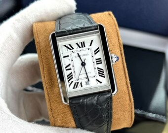 Cartier Tank automatisch dameshorloge met zilveren wijzerplaat Wsta0040