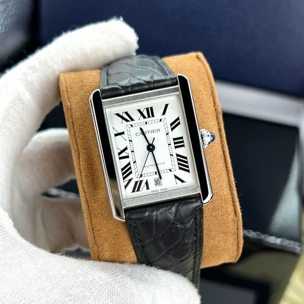 Cartier Tank Automatic Silver Dial Ladies Watch Wsta0040