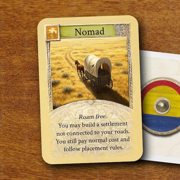CATAN "Nomad" Custom Development Card! Place a settlement anywhere!