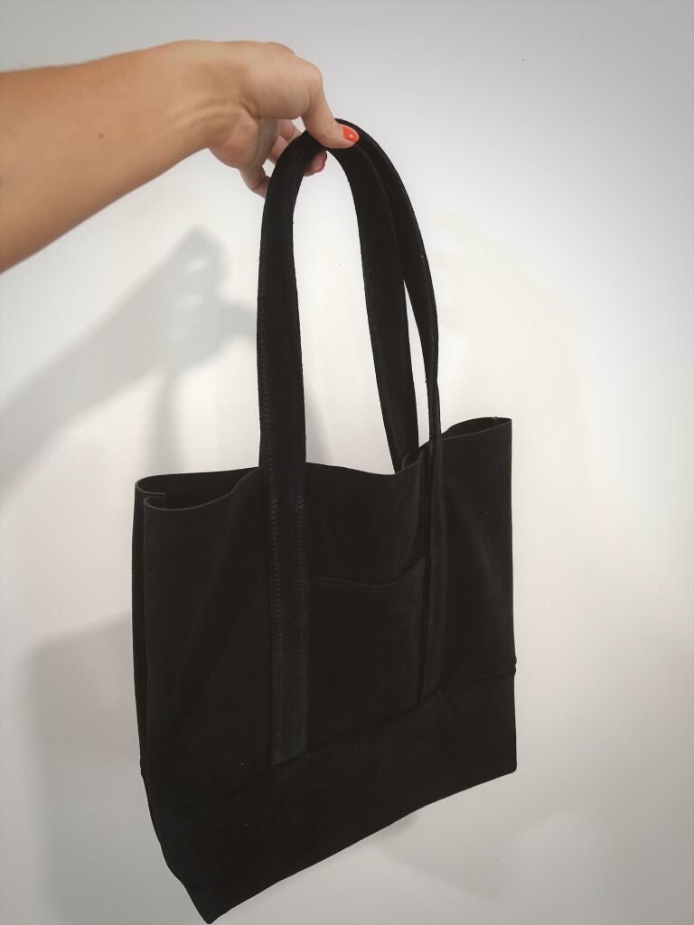 Suede shopper tote bag hotsell