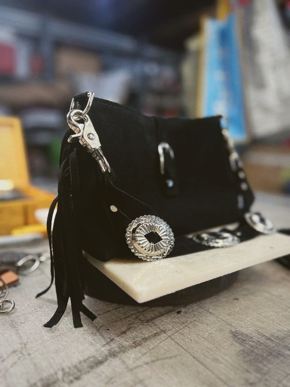 バッグ vintage suede concho fringe design bag 517f579b-fc93-4cf2-a2ab-