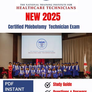 Nowy 2025 Phlebotomy PDF Natychmiastowe pobieranie | Egzamin | Przewodnik do nauki | Flebotomy ściągawka | NHA | Flebotomista | Pytania i odpowiedzi