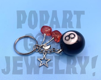 8 Ball Keychain/Skull/Star/Dice/Pokercard