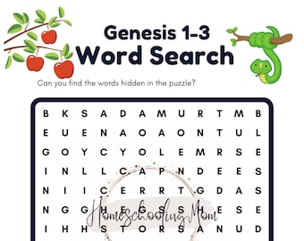 Genesis 1-3 Word Search