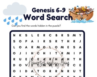 Genesis 6-9 Word Search