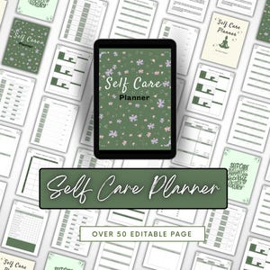 Self-Care & Wellness Digital Planner | Mental Health Journal, Habit, Mood Tracker PDF | Self-Care Digital Planner for Goodnotes