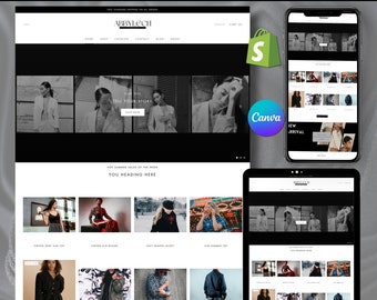 Minimalist Shopify Theme: Black & White, Modern Design