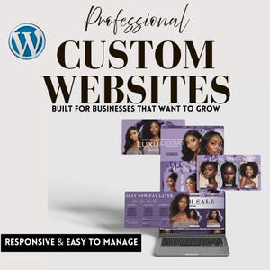Beauty Business Website Design | Custom Beauty Website | Salon Spa Lash Hair Makeup Website | Mobile Friendly + SEO | Digital Service