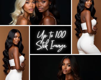 Fotos de stock de cabello de lujo: modelos afroamericanas, imágenes de belleza (descarga digital + 100 piezas)