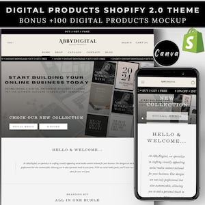 Digital products shopify theme 2.0 | Shopify theme for selling digital products | selling digital product shopify theme store template