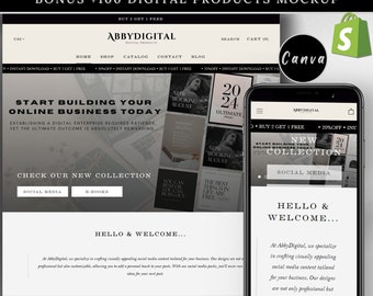 Digital Products Shopify 2.0 Theme: Website Template (Digital Download)