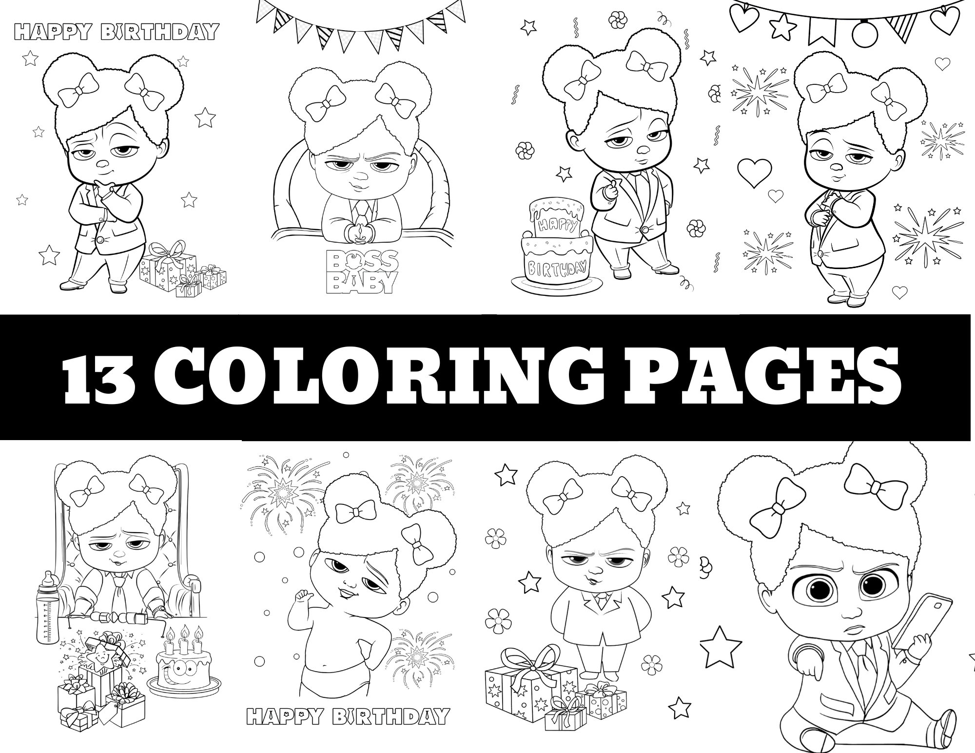boss baby coloring pages