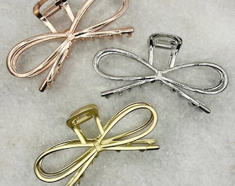 Fermaglio per capelli con fiocco grande, fermagli per capelli per capelli spessi, fermagli per capelli con fiocco, fermaglio per capelli di qualità, fermaglio per capelli con artiglio in metallo, accessori per capelli, fermagli per capelli femminili