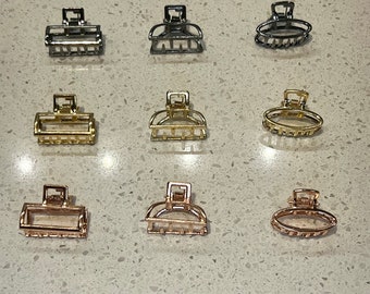 12 Kleine Haarklammern Gold – Metall Haarspangen, Rutschfest Für Dickes & Dünnes Haar, Mini Jaw Clips