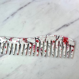 Wide Tooth Hair Comb, Floral | Mothers Day Gifts | Gifts for Women | Comb for Fine Hair